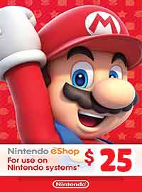 25 USD Nintendo eShop Card Key NORTH AMERICA (Chờ 1 giờ - 24 giờ)
