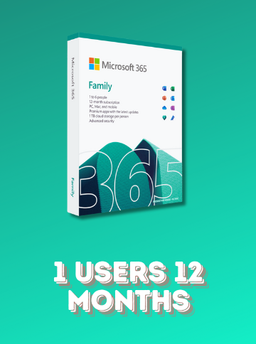 Microsoft 365 Family 1 Users 12 months Global