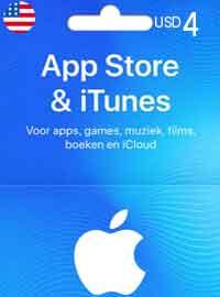 4 USD iTunes Gift Card Có sẵn